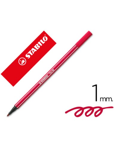 ROTULADOR PEN68 STABILO ROJO OSCURO