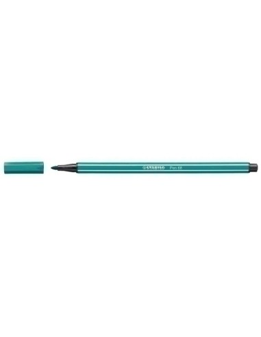 ROTULADOR STABILO PEN68 VERDE AZULADO 1MM