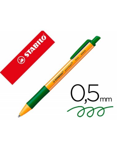 BOLIGRAFO POINTBALL M 0,5MM VERDE STABILO