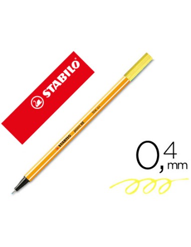 ROTULADOR POINT88 STABILO FLUOR AMARILLO