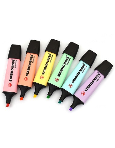 ESTUCHE 6 MARCADORES STABILO BOSS PASTEL