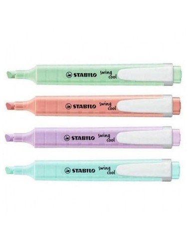 ESTUCHE 4 FLUORESCENTES STABILO SWING COOL PASTEL