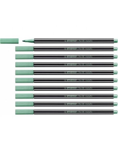 ROTULADOR PEN 68 METALLIC VERDE STABILO