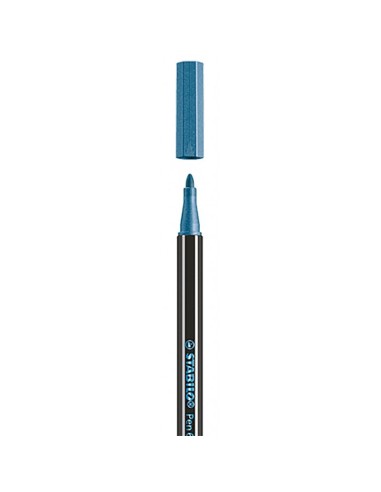 ROTULADOR PEN 68 METALLIC AZUL STABILO