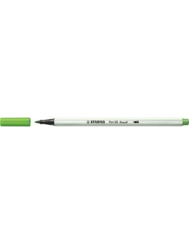 ROTULADOR STABILO PEN68 BRUSH VERDE CLARO