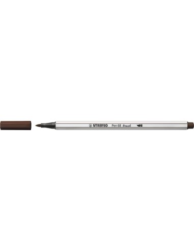 ROTULADOR STABILO PEN68 BRUSH MARRON