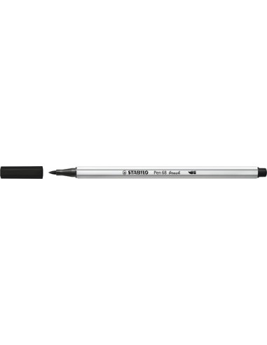 ROTULADOR STABILO PEN68 BRUSH NEGRO