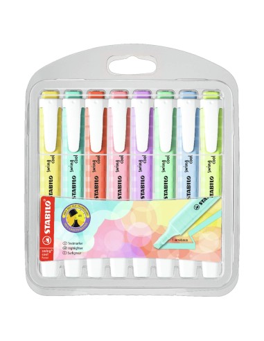 ESTUCHE 8 FLUORESCENTES STABILO SWING COOL PASTEL