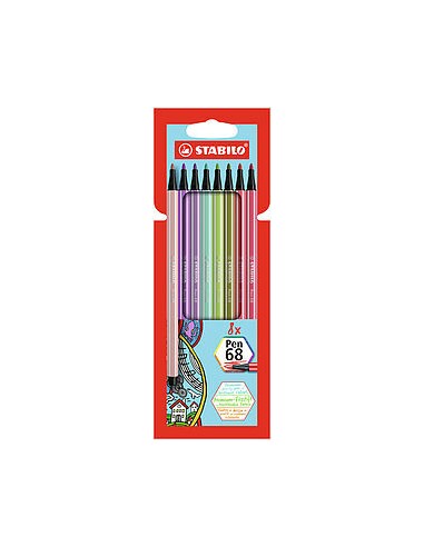 ROTULADORES STABILO PEN 68, PACK 8 COLORES NUEVOS