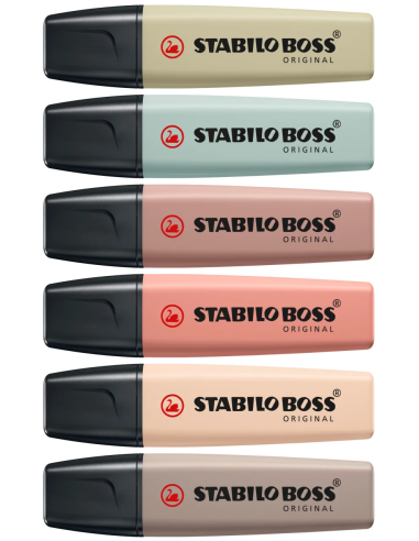 MARCADOR STABILO BOSS ORIGINAL COLORES NATURALES 6UD