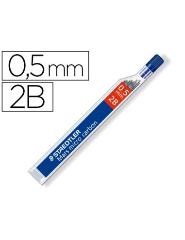 TUBO 12 MINAS STAEDTLER MARS MICRO CARBON 0'5 2B