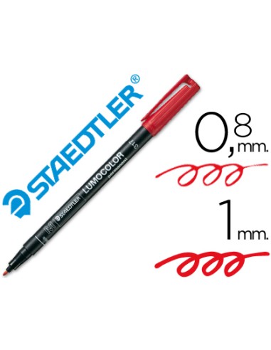 ROTULADOR STAEDTLER LUMOCOLOR 1MM-ROJO M