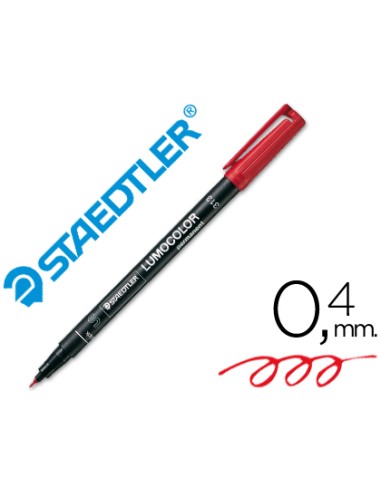 ROTULADOR LUMOCOLOR SUPERFINO ROJO 0,4 MM