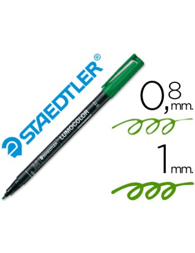 ROTULADOR STAEDTLER LUMOCOLOR 1 MM - VERDE. M