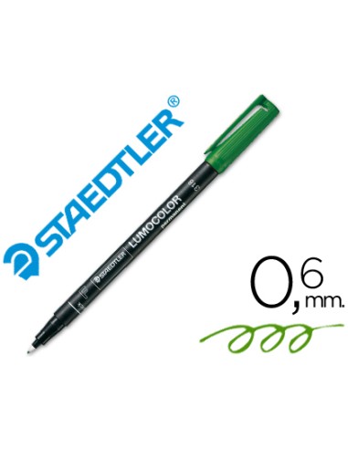 ROTULADOR STAEDTLER LUMOCOLOR 0'6 - VERDE. F