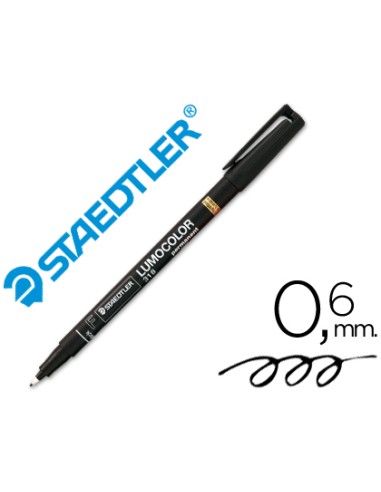 ROTULADOR STAEDTLER LUMOCOLOR 0'6 - NEGRO PERMANENTE. M