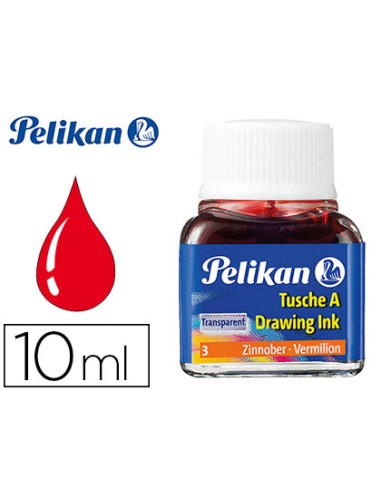 TINTA CHINA PELIKAN BERMELLON 10 ML