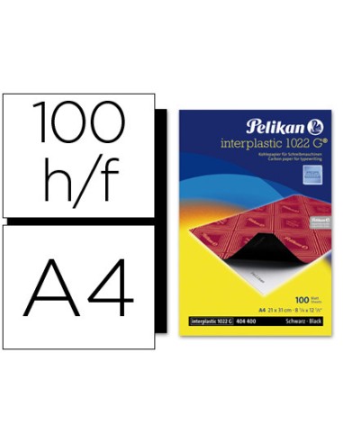 PAPEL CARBON NEGRO INTERPLASTIC DIN A4 100H PELIKAN