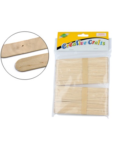 PALILLOS PARA MANUALIDADES DE MADERA 15X2CM 1OO UNIDADES