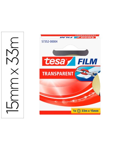 CINTA ADHESIVA TESA TRANSPARENTE 15mm x 33m.