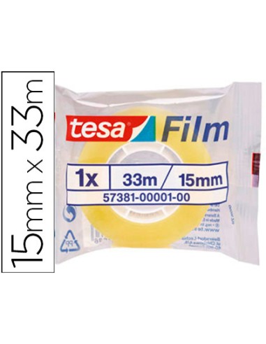 CINTA ADHESIVA TESA 33mtx15mm 1 UNIDAD