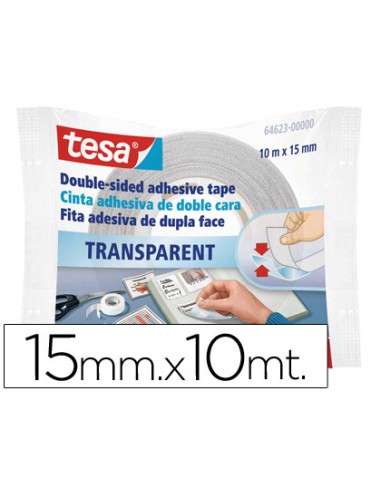 CINTA ADHESIVA DOBLE CARA TESA 10MTx15MM