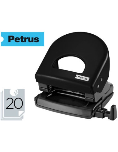 TALADRADOR PETRUS COLOR NEGRO CAPACIDAD 20HOJAS 100 x 105 mm