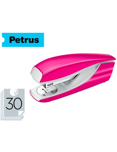 GRAPADORA PETRUS DE METAL FUCSIA 100GRAPAS BASE135mm