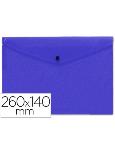 CARPETA DOSSIER CON BROCHE 260x140MM AZUL TRANSL LIDERPAPEL