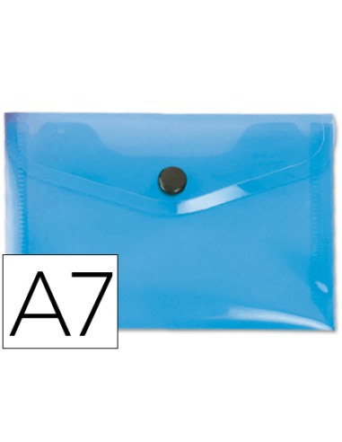 DOSSIER PLASTICO CON BROCHE A7 COLOR AZUL LIDERPAPEL