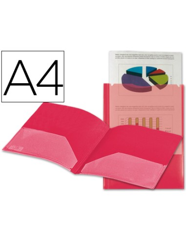 CARPETA LIDERPAPEL DINA4 ROJA CON DOS BOLSAS "CANGURO"