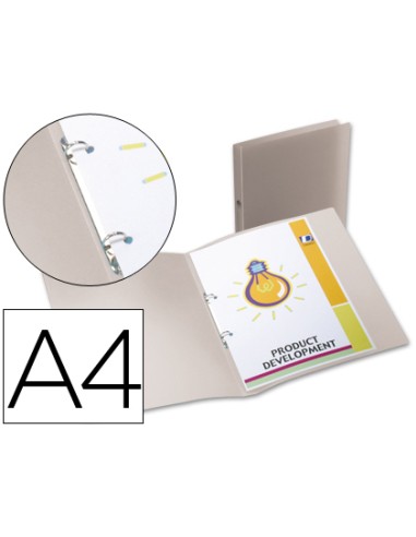 CARPETA 2 ANILLAS MINI 15MM A4 PP TRANSPARENTE LIDERPAPEL