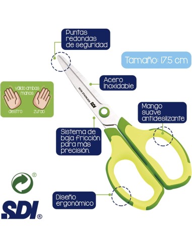 TIJERAS SOFT TOUCH 17,5CM SDI