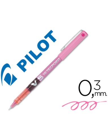 ROLLER PILOT V5 HI-TECPOINT BX-V5 0.5 COLOR ROSA