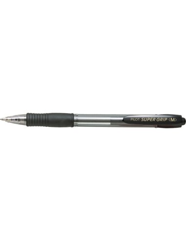 BOLÍGRAFO PILOT SUPER GRIP RETRÁCTIL NEGRO.