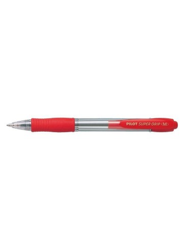 BOLÍGRAFO PILOT SUPER GRIP RETRÁCTIL ROJO.