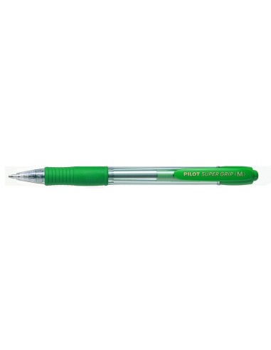 BOLÍGRAFO PILOT SUPER GRIP RETRÁCTIL VERDE.