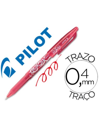 BOLÍGRAFO PILOT FRIXION ROJO BORRABLE.