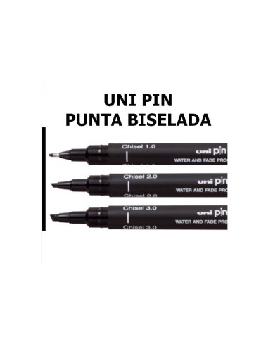 ROTULADOR UNI PIN CS1 1.0 PUNTA BISELADA