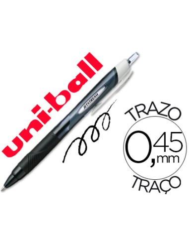 BOLÍGRAFO ROLLER NEGRO RETRÁCTIL UNIBALL JETSTREAM SPORT