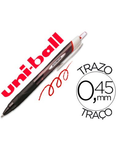 Bolígrafo roller rojo retráctil UNIBALL JETSTREAM SPORT