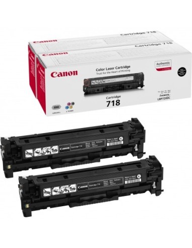 TONER CANON I SENSYS NEGRO 718K PACK 2