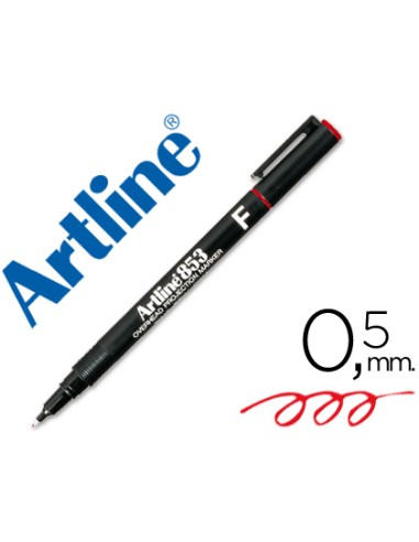 ROTULADOR ARTLINE PERMANENTE CON UN TRAZO DE 0,5mm ROJO