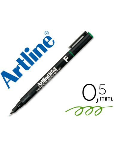 ROTULADOR ARTLINE PERMANENTE CON UN TRAZO DE 0,5mm VERDE