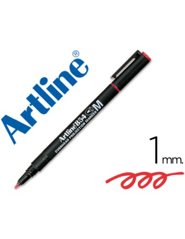 ROTULADOR ARTLINE PERMANENTE CON UN TRAZO DE 1mm ROJO