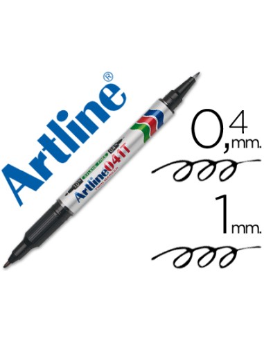 ROTULADOR AIRLINE PERMANENTE NEGRO CON DOBLE PUNTA (0,4/1mm)