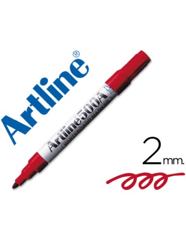 ROTULADOR ARTLINE ROJO CON PUNTA REDONDA I UN TRAZO DE 2mm