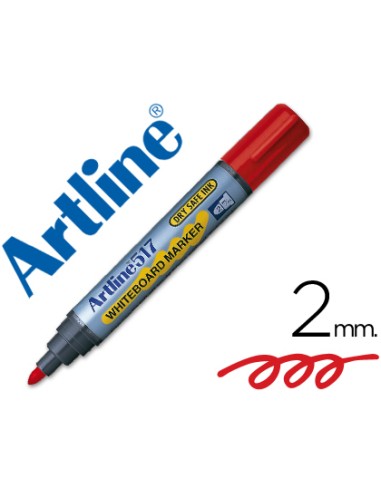 ROTULADOR ARTLINE ROJO PARA PIZARRA CON TRAZO DE 2mm