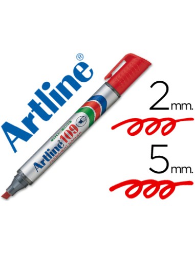 ROTULADOR PERMANENTE ARTLINE CON PUNTA BISELADA ROJO