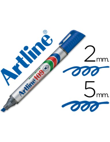 ROTULADOR PERMANENTE ARTLINE CON PUNTA BISELADA AZUL